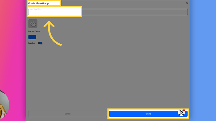 Create Menu Group